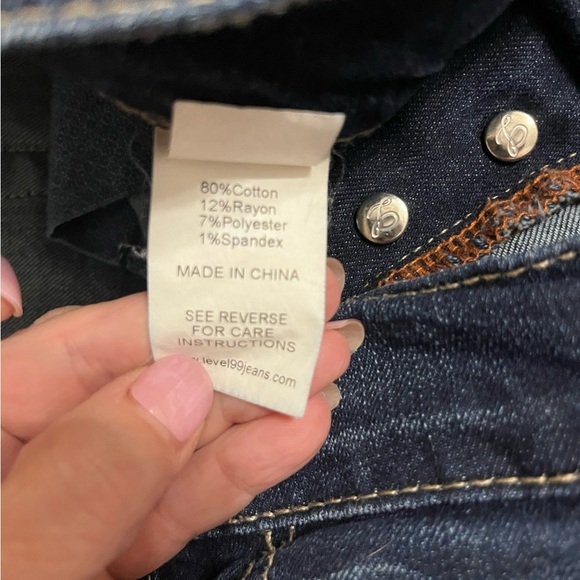 Anthropologie Level 99 Classic Blue Distressed Women Jeans Sz 28 - Picture 11 of 15